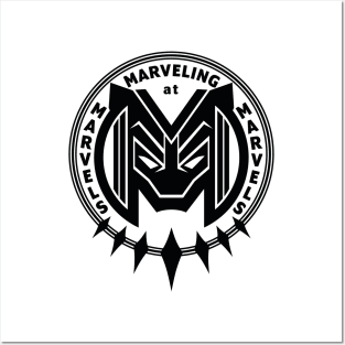 Marveling Logo: Big Cat (black) Posters and Art